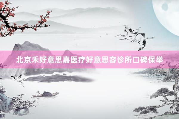北京禾好意思嘉医疗好意思容诊所口碑保举